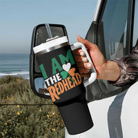 Funny Irish St Patrick's Day I Am The Redhead Tumbler With Handle Ireland Flag Shamrock