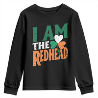 Funny Irish St Patrick's Day I Am The Redhead Youth Sweatshirt Ireland Flag Shamrock