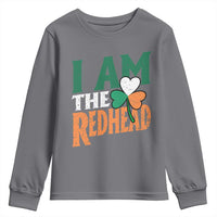 Funny Irish St Patrick's Day I Am The Redhead Youth Sweatshirt Ireland Flag Shamrock