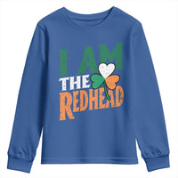 Funny Irish St Patrick's Day I Am The Redhead Youth Sweatshirt Ireland Flag Shamrock