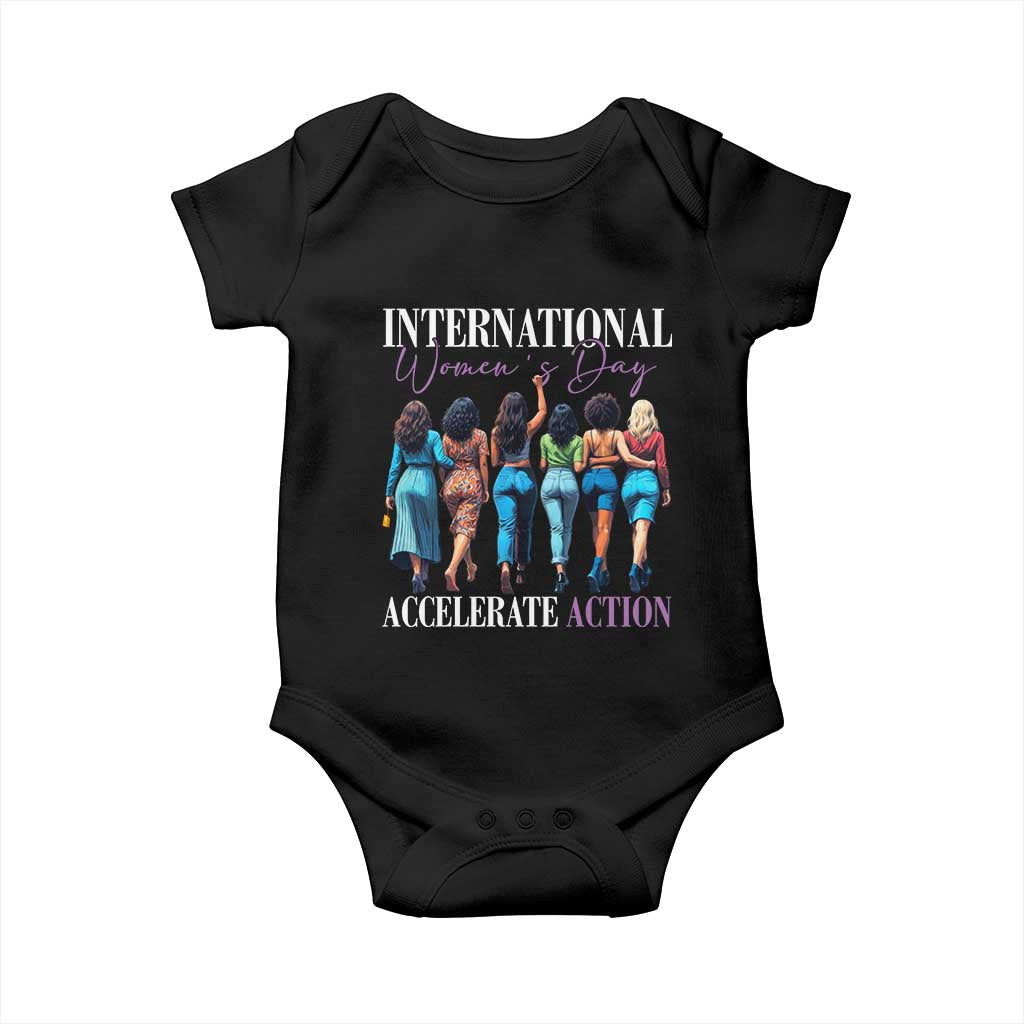 International Women's Day 2025 Baby Onesie Accelerate Action 8 March IWD
