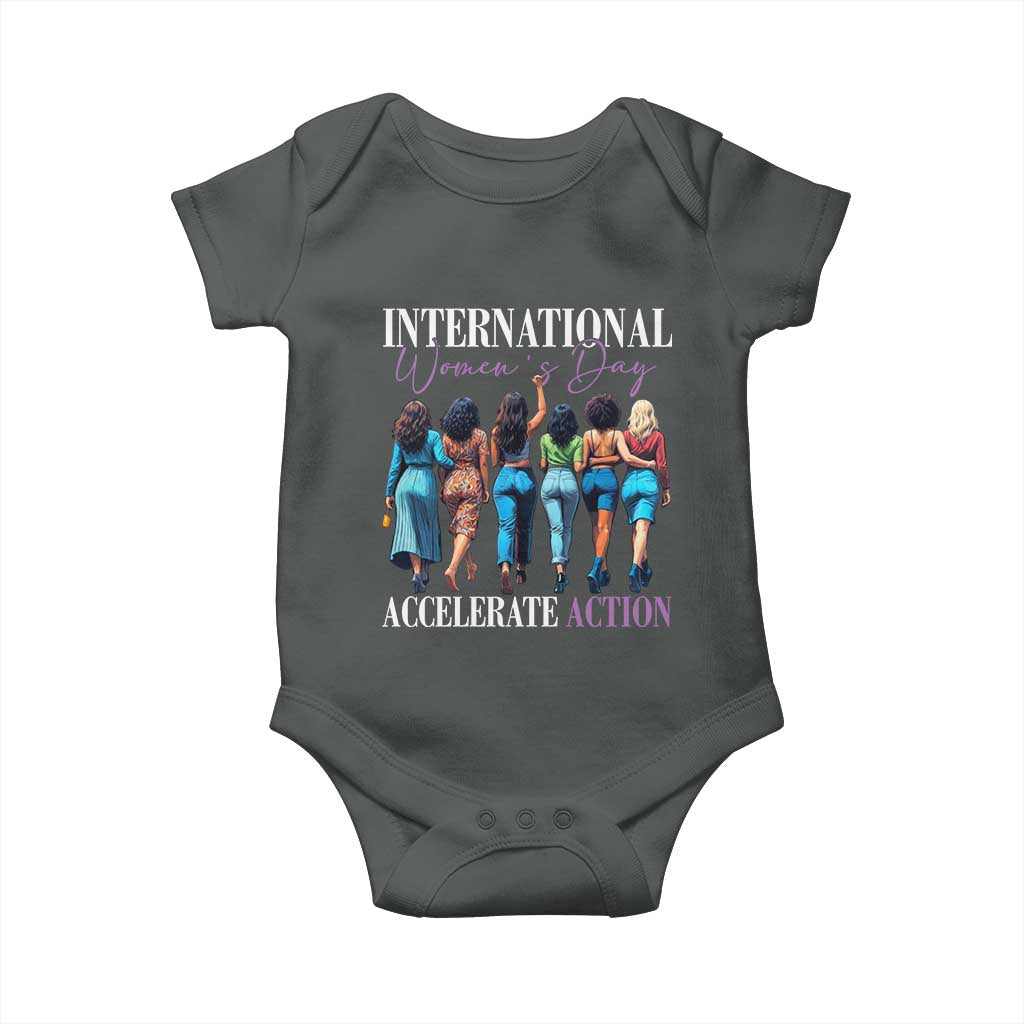 International Women's Day 2025 Baby Onesie Accelerate Action 8 March IWD