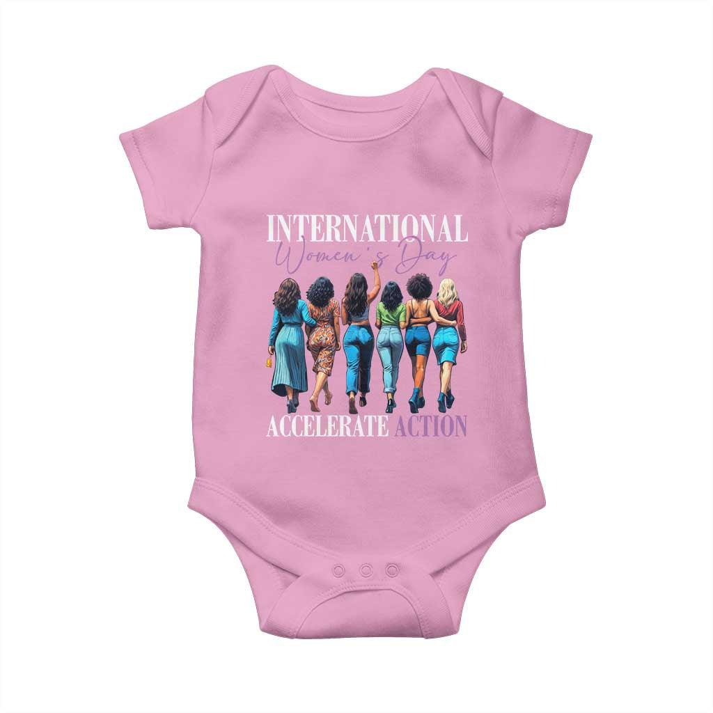 International Women's Day 2025 Baby Onesie Accelerate Action 8 March IWD