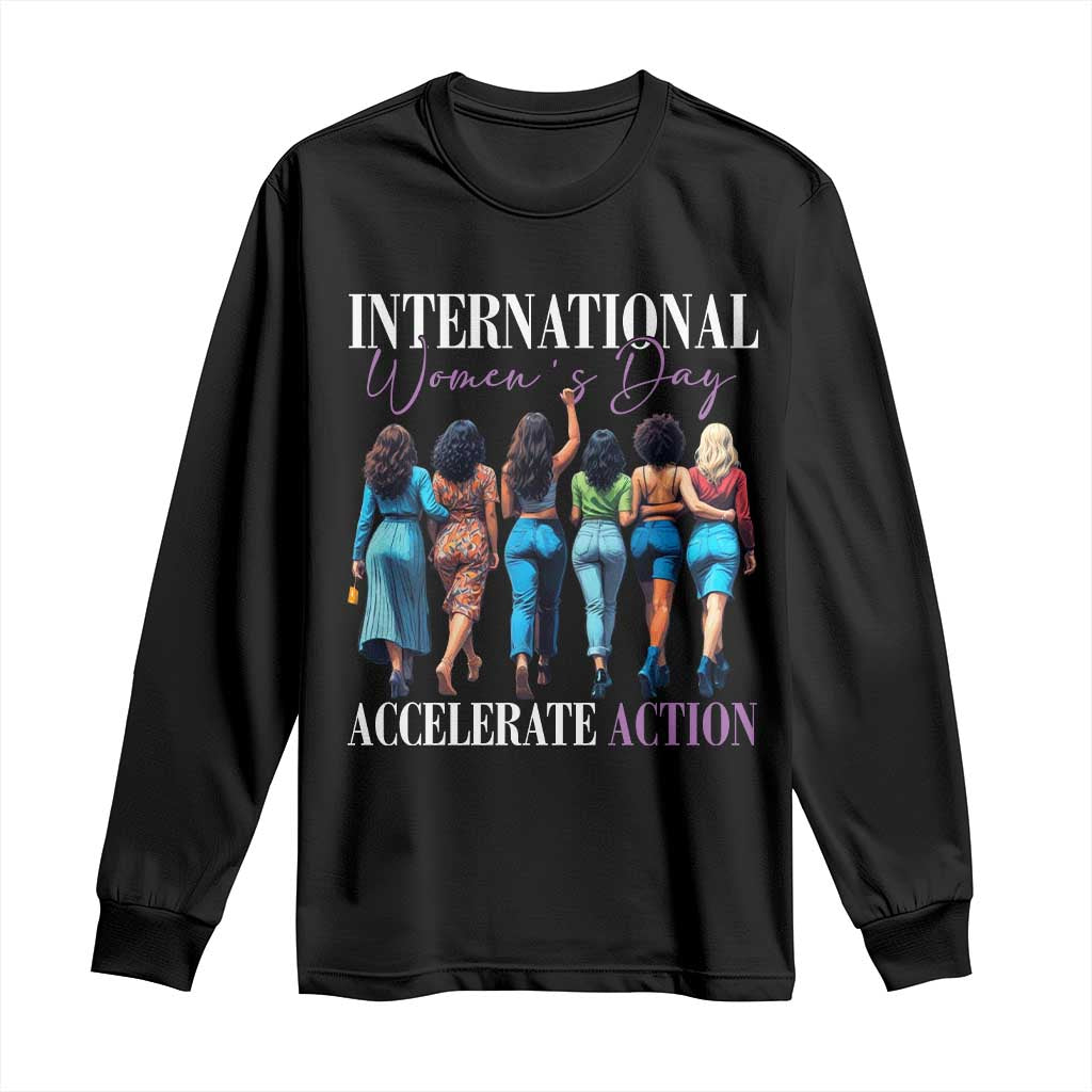International Women's Day 2025 Long Sleeve Shirt Accelerate Action 8 March IWD