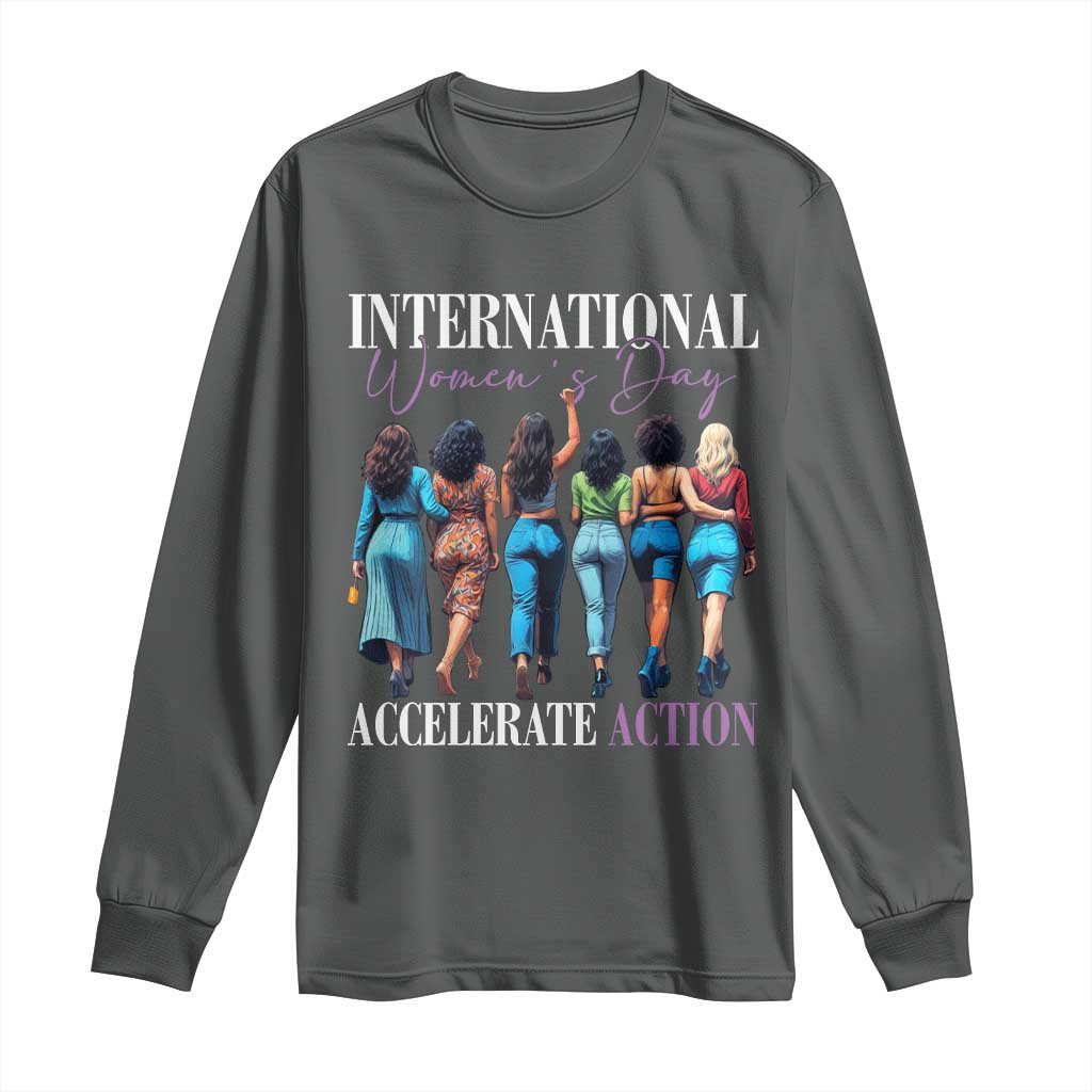 International Women's Day 2025 Long Sleeve Shirt Accelerate Action 8 March IWD