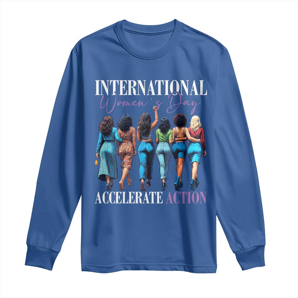 International Women's Day 2025 Long Sleeve Shirt Accelerate Action 8 March IWD
