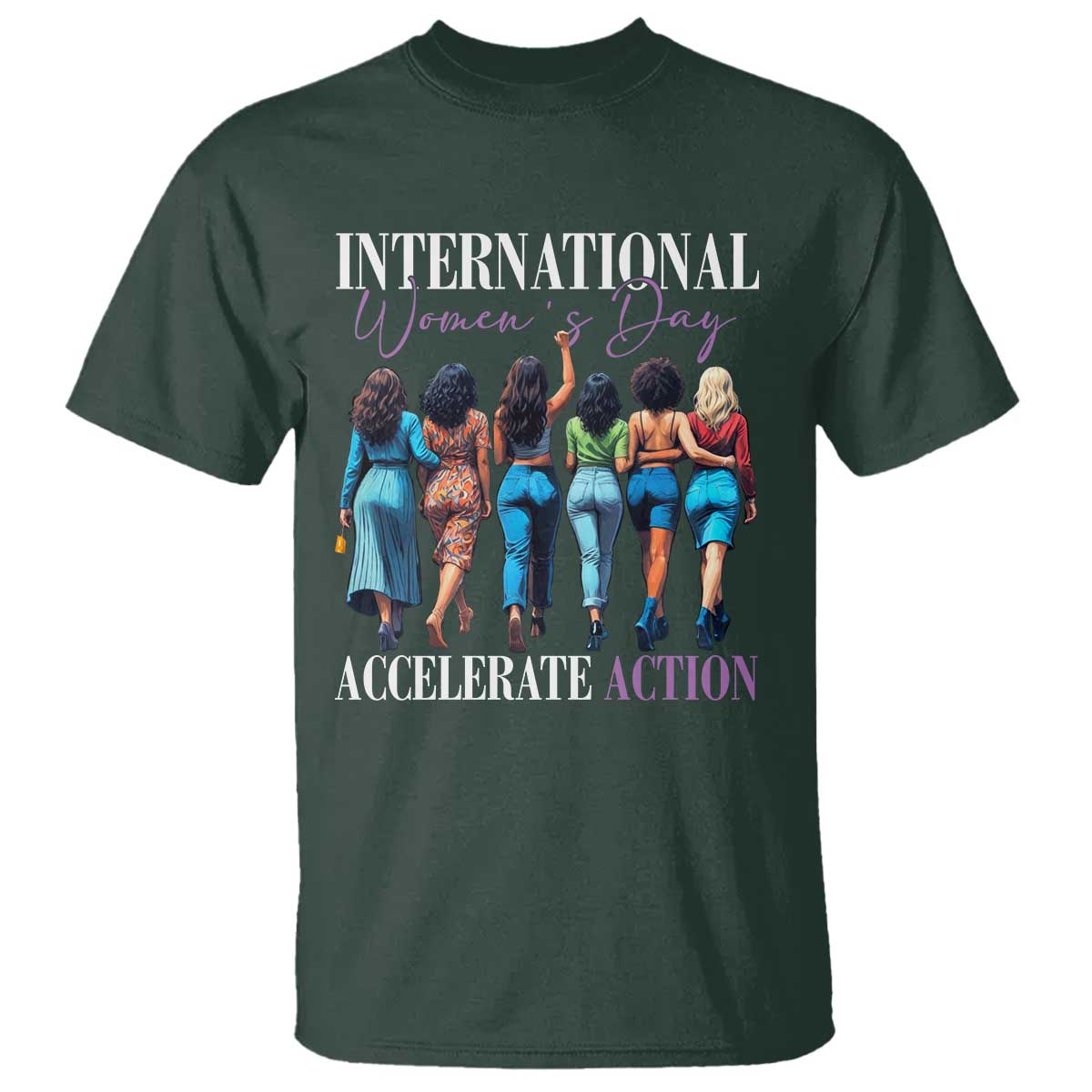 International Women's Day 2025 T Shirt Accelerate Action 8 March IWD