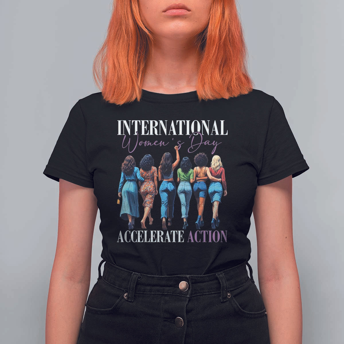 International Women's Day 2025 T Shirt For Women Accelerate Action 8 March IWD