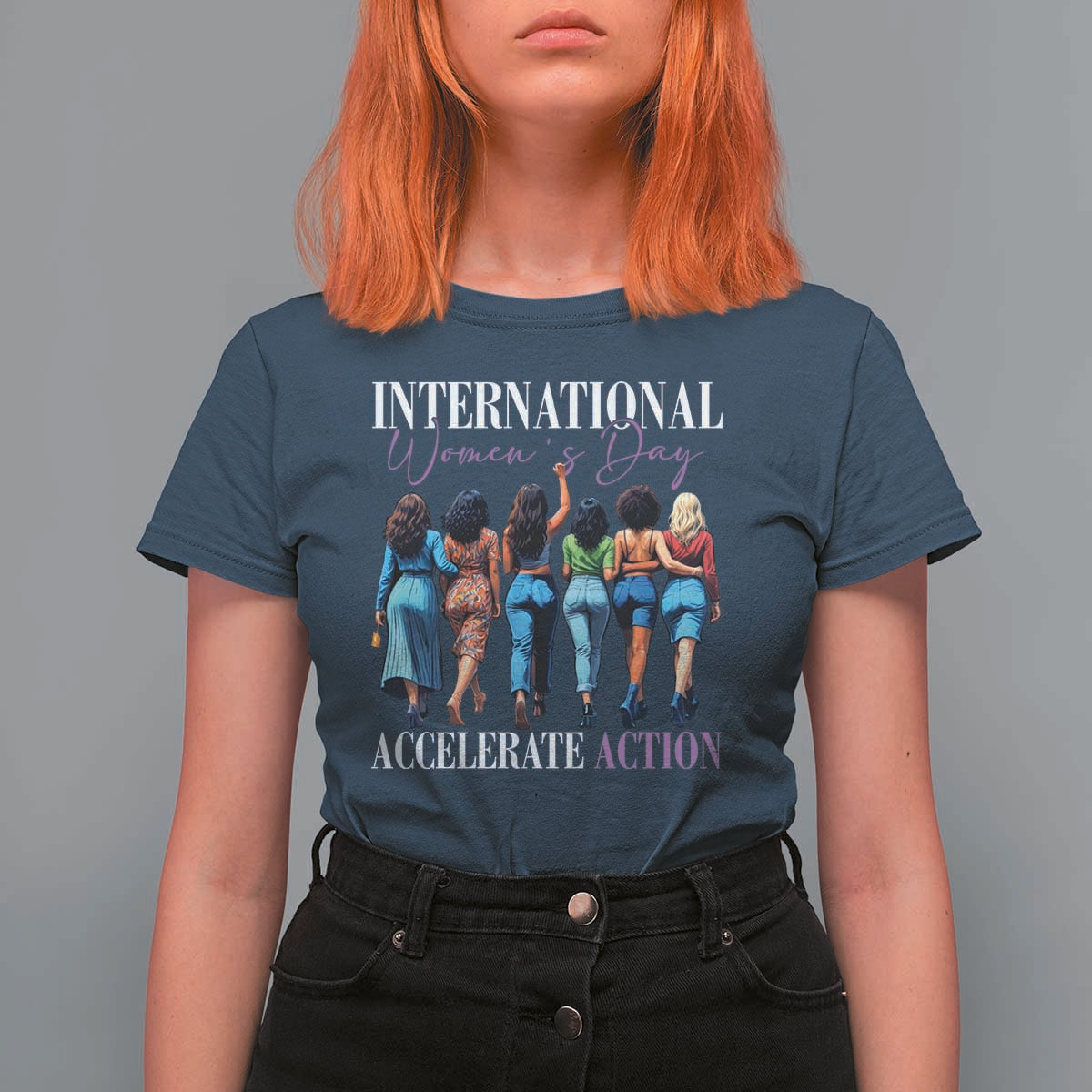 International Women's Day 2025 T Shirt For Women Accelerate Action 8 March IWD