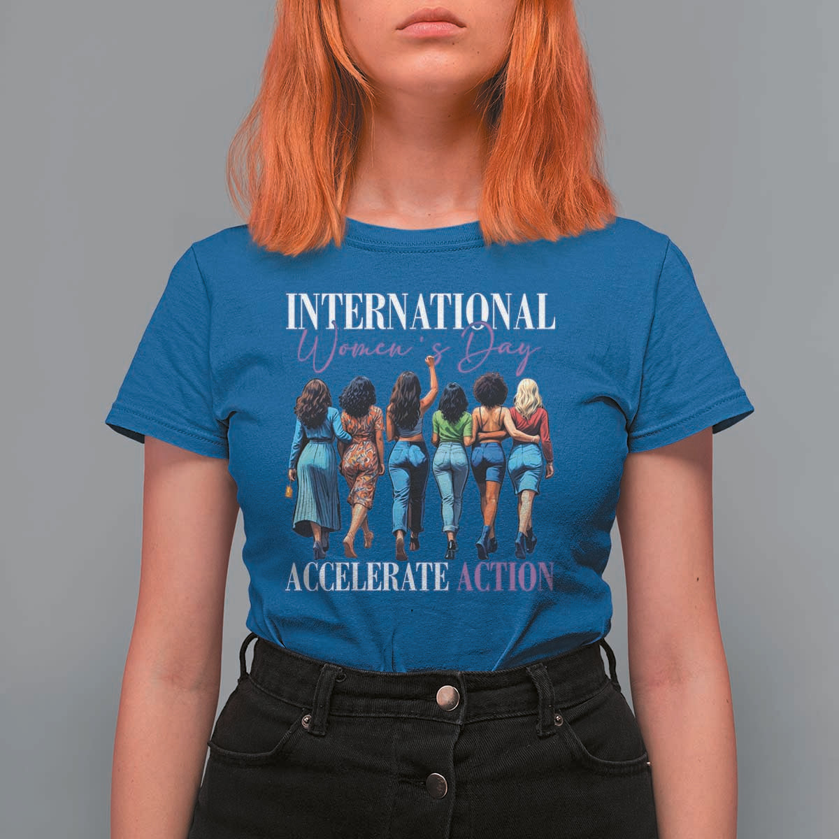 International Women's Day 2025 T Shirt For Women Accelerate Action 8 March IWD