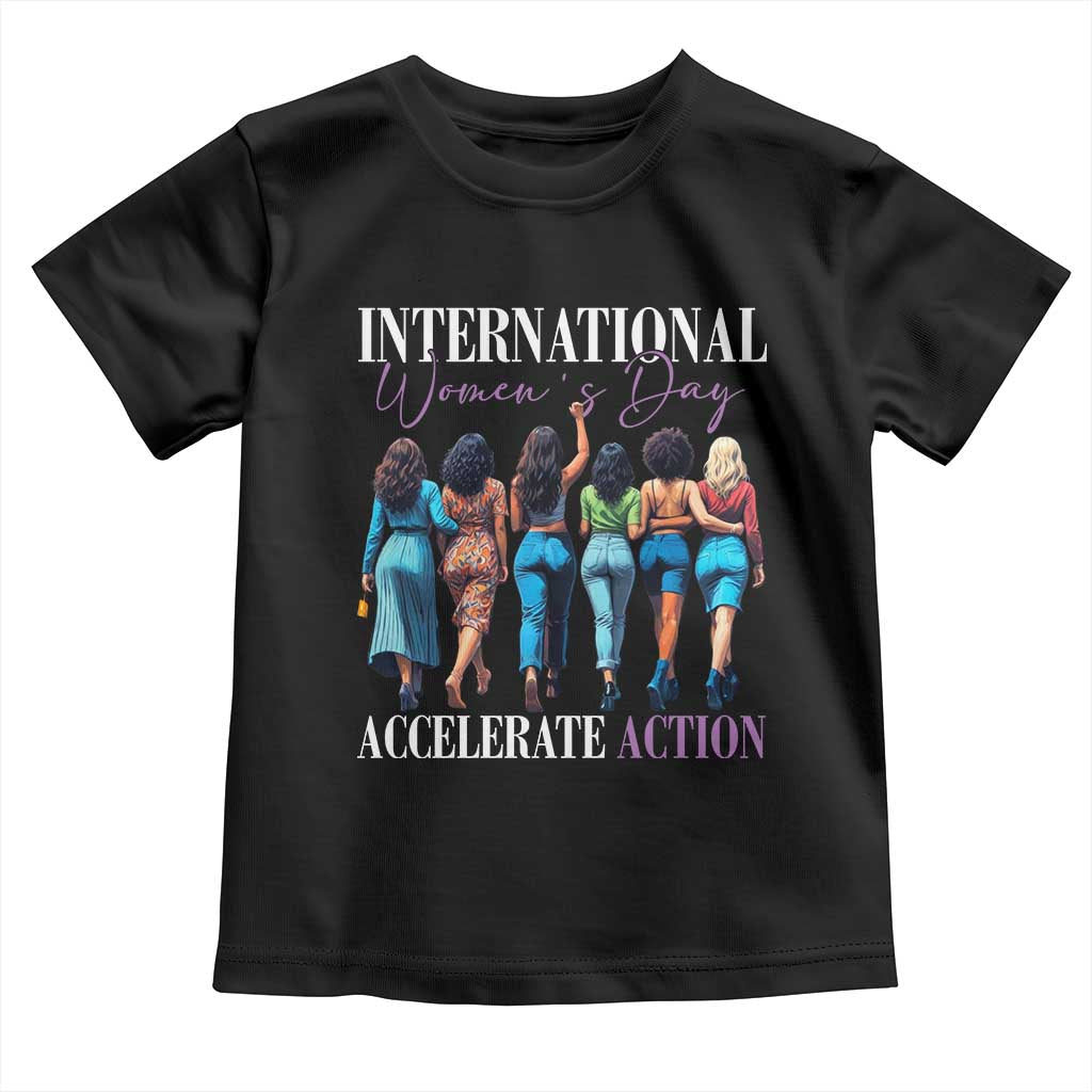 International Women's Day 2025 Toddler T Shirt Accelerate Action 8 March IWD