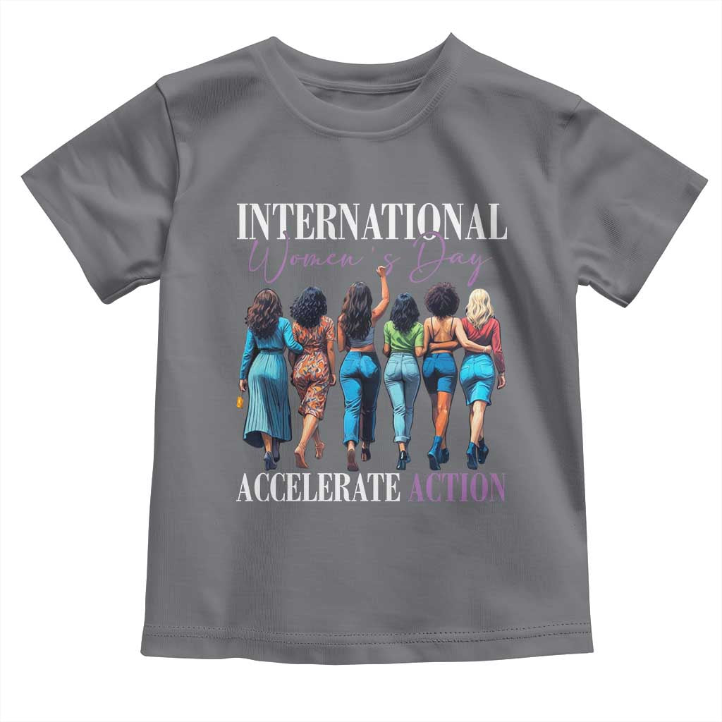 International Women's Day 2025 Toddler T Shirt Accelerate Action 8 March IWD
