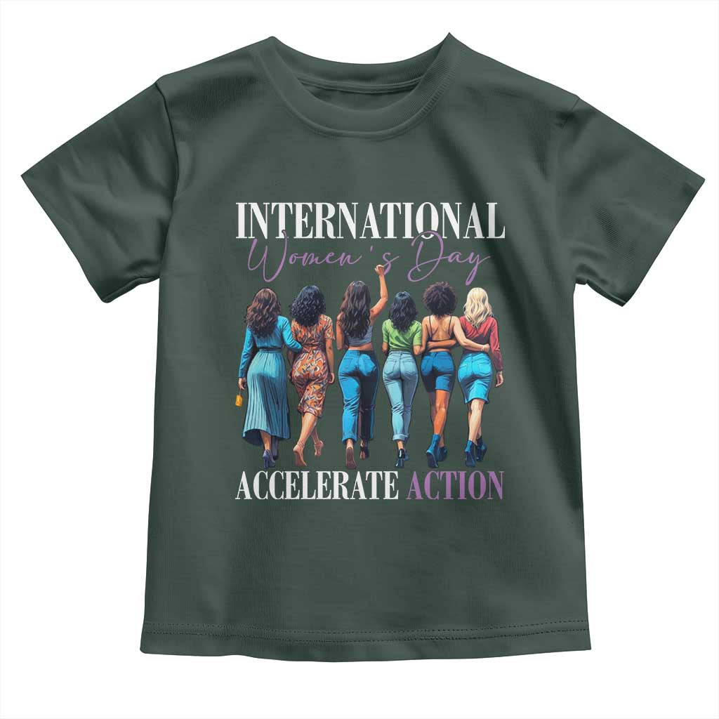 International Women's Day 2025 Toddler T Shirt Accelerate Action 8 March IWD