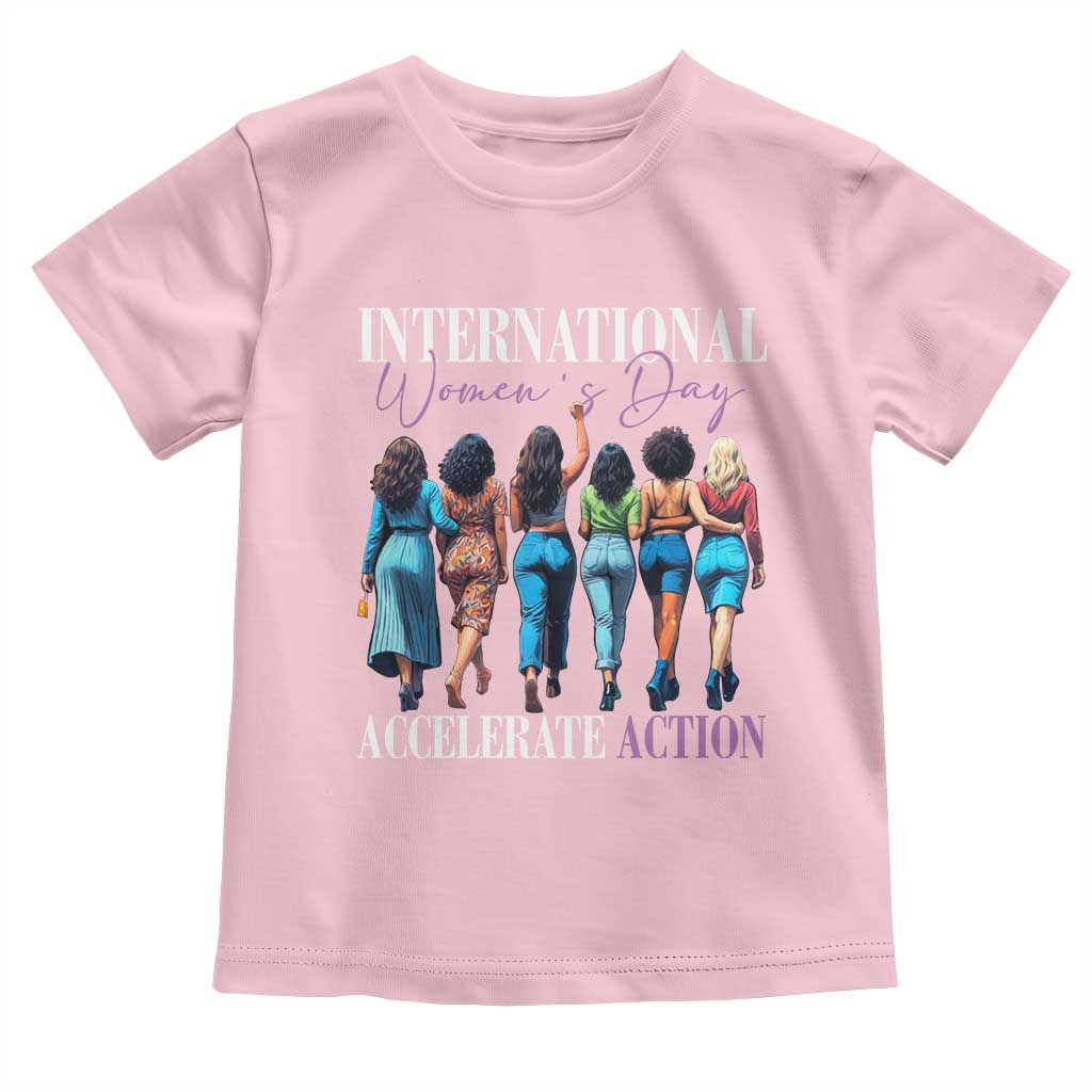 International Women's Day 2025 Toddler T Shirt Accelerate Action 8 March IWD