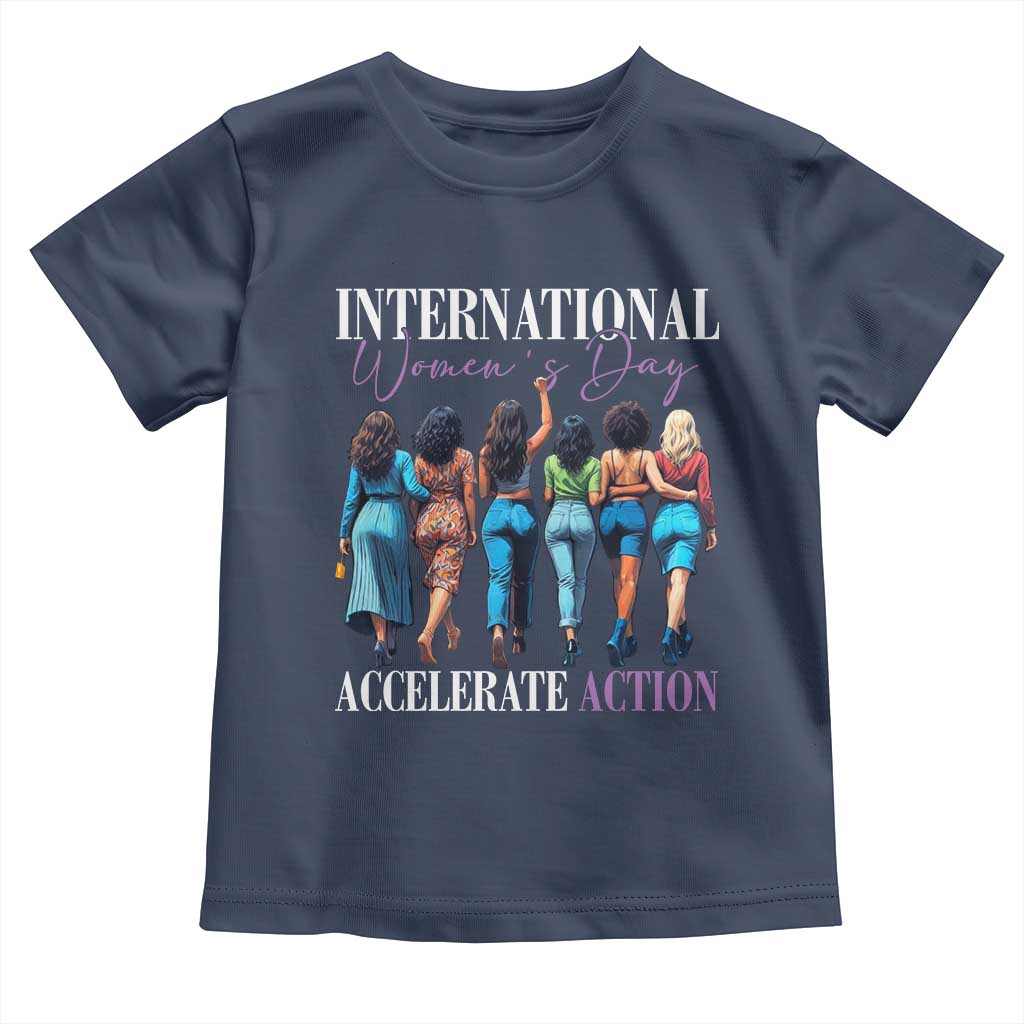 International Women's Day 2025 Toddler T Shirt Accelerate Action 8 March IWD