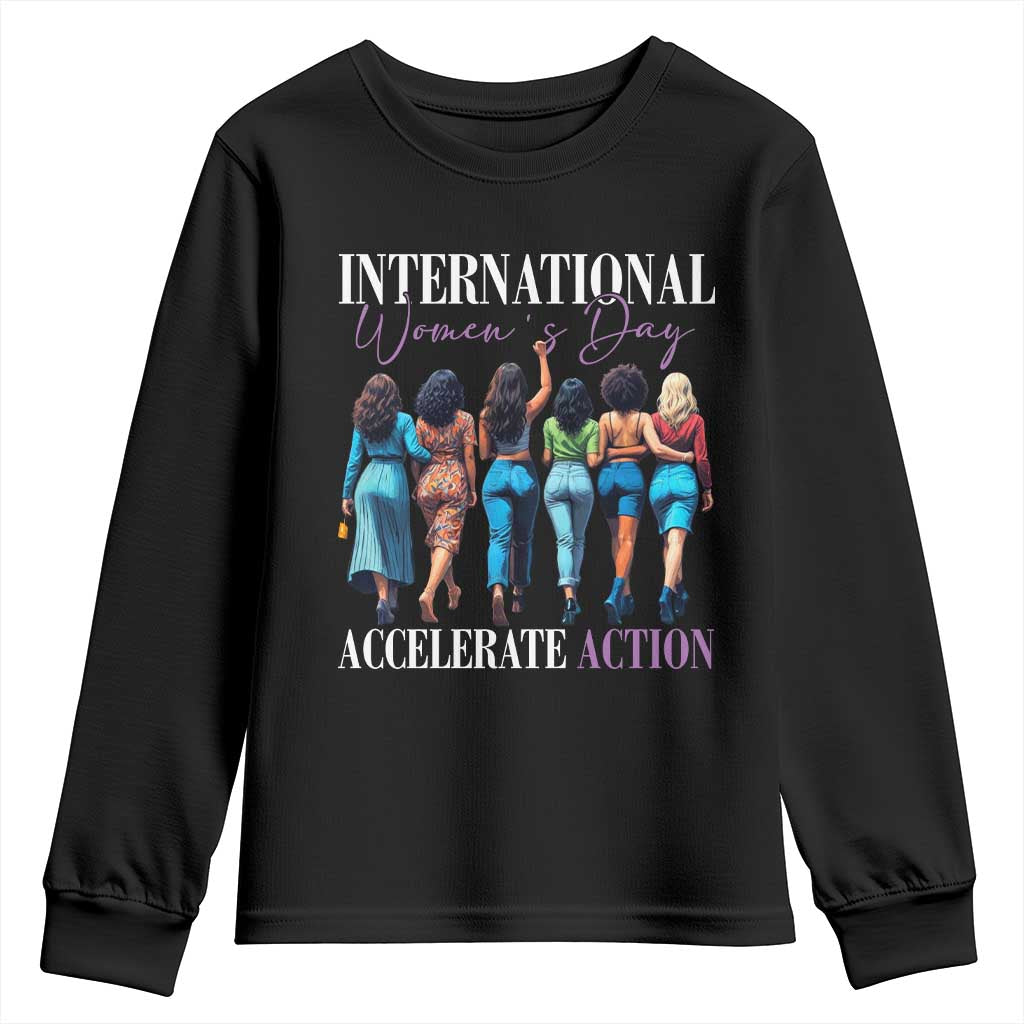 International Women's Day 2025 Youth Sweatshirt Accelerate Action 8 March IWD