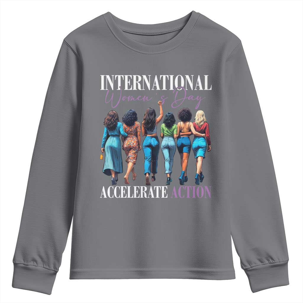 International Women's Day 2025 Youth Sweatshirt Accelerate Action 8 March IWD