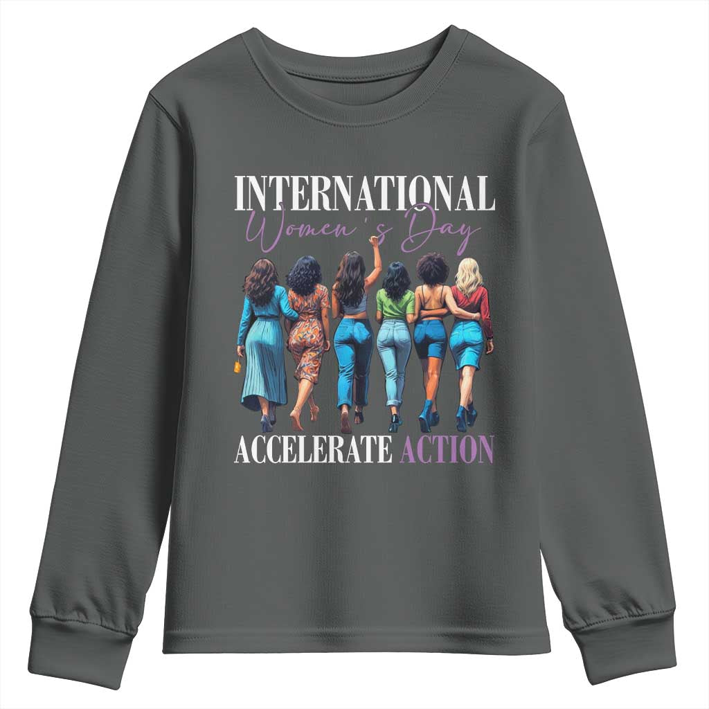 International Women's Day 2025 Youth Sweatshirt Accelerate Action 8 March IWD