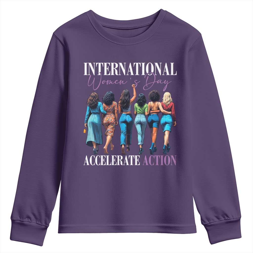 International Women's Day 2025 Youth Sweatshirt Accelerate Action 8 March IWD