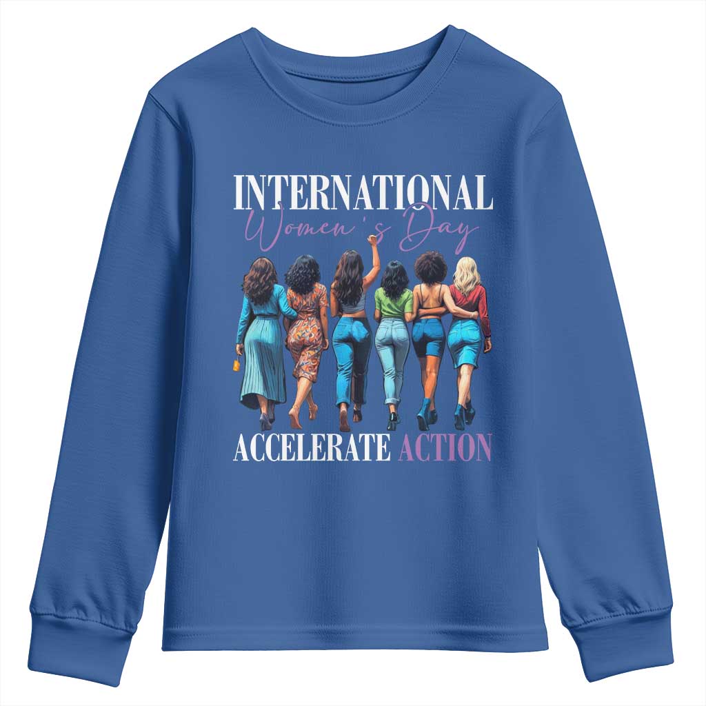 International Women's Day 2025 Youth Sweatshirt Accelerate Action 8 March IWD