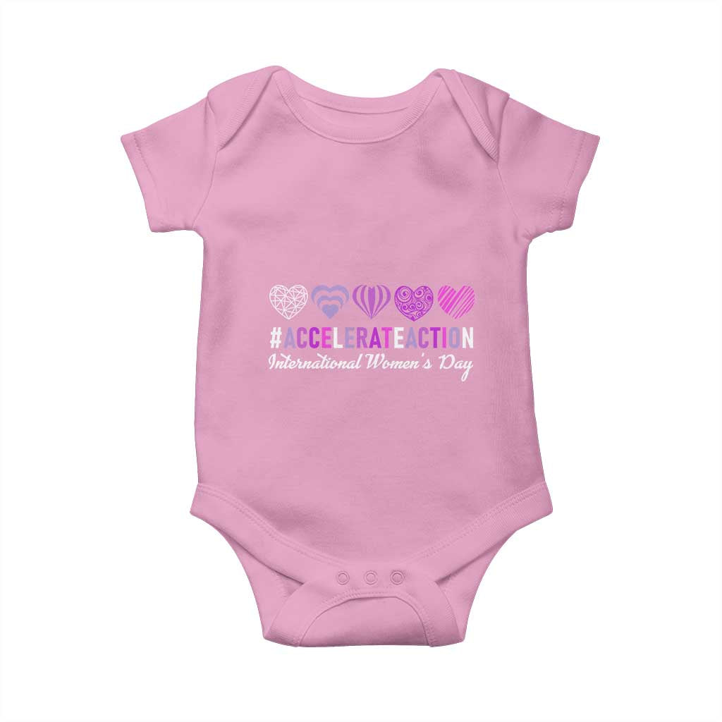 International Women's Day 2025 Baby Onesie Accelerate Action IWD 8 March