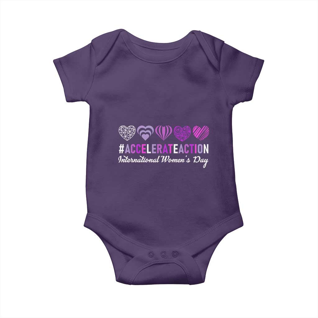International Women's Day 2025 Baby Onesie Accelerate Action IWD 8 March