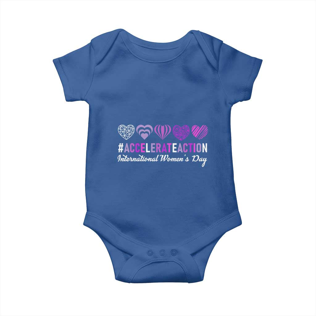 International Women's Day 2025 Baby Onesie Accelerate Action IWD 8 March