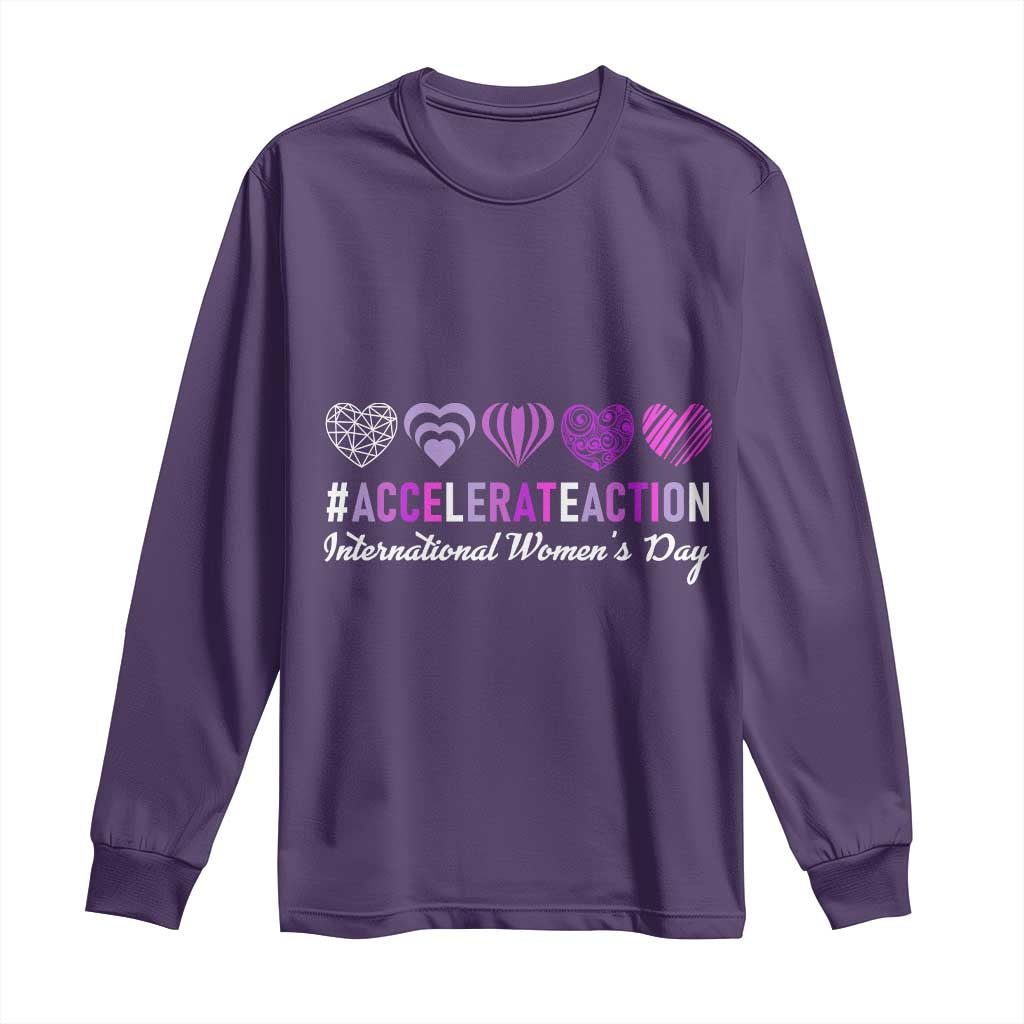 International Women's Day 2025 Long Sleeve Shirt Accelerate Action IWD 8 March