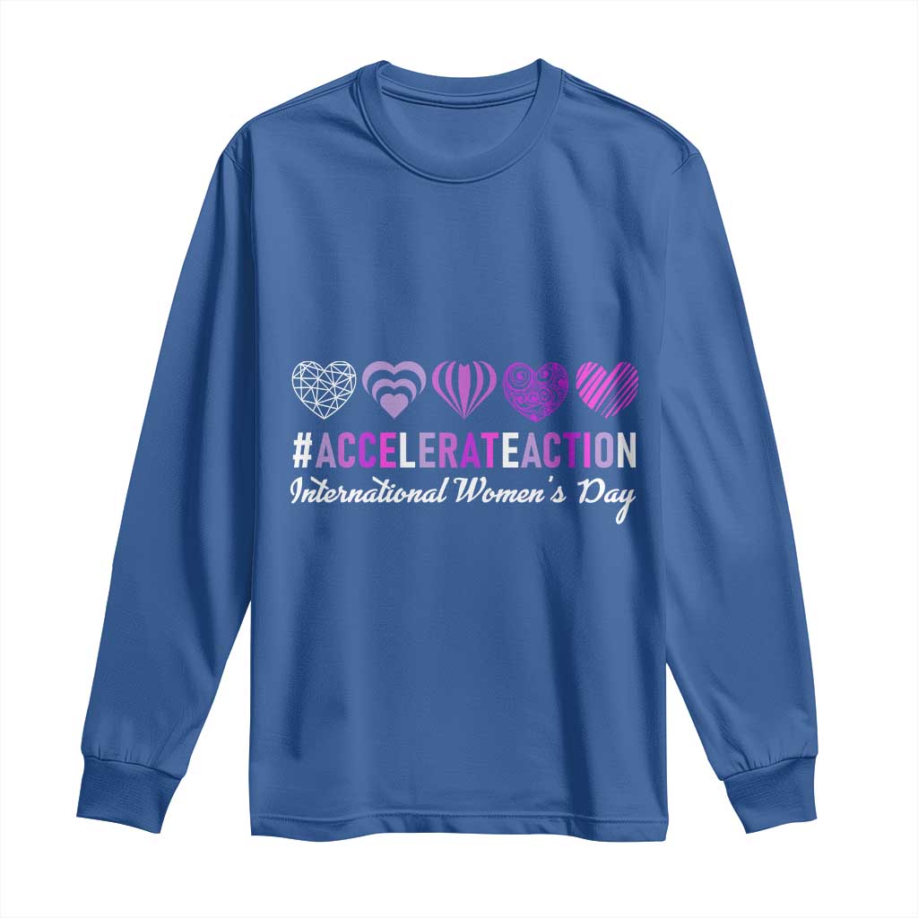 International Women's Day 2025 Long Sleeve Shirt Accelerate Action IWD 8 March