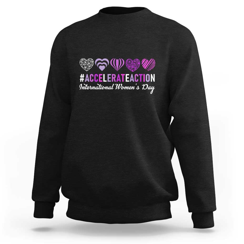 International Women's Day 2025 Sweatshirt Accelerate Action IWD 8 March