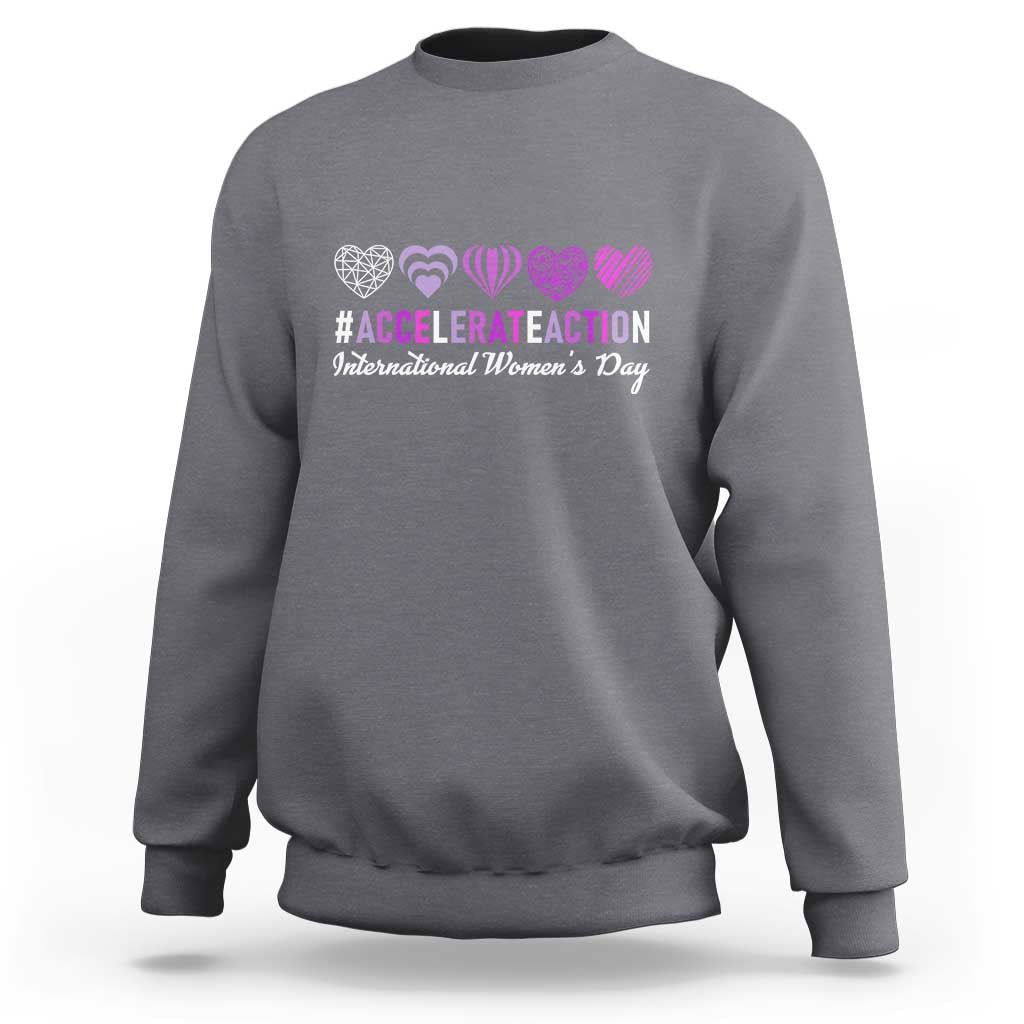 International Women's Day 2025 Sweatshirt Accelerate Action IWD 8 March