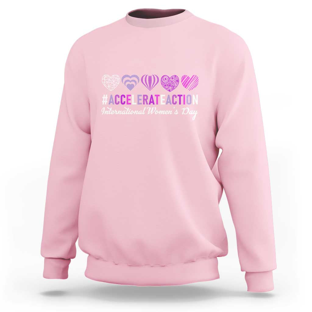 International Women's Day 2025 Sweatshirt Accelerate Action IWD 8 March