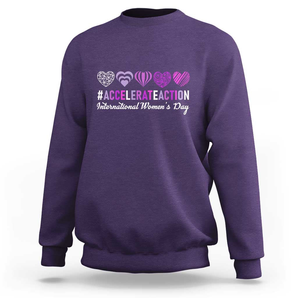 International Women's Day 2025 Sweatshirt Accelerate Action IWD 8 March