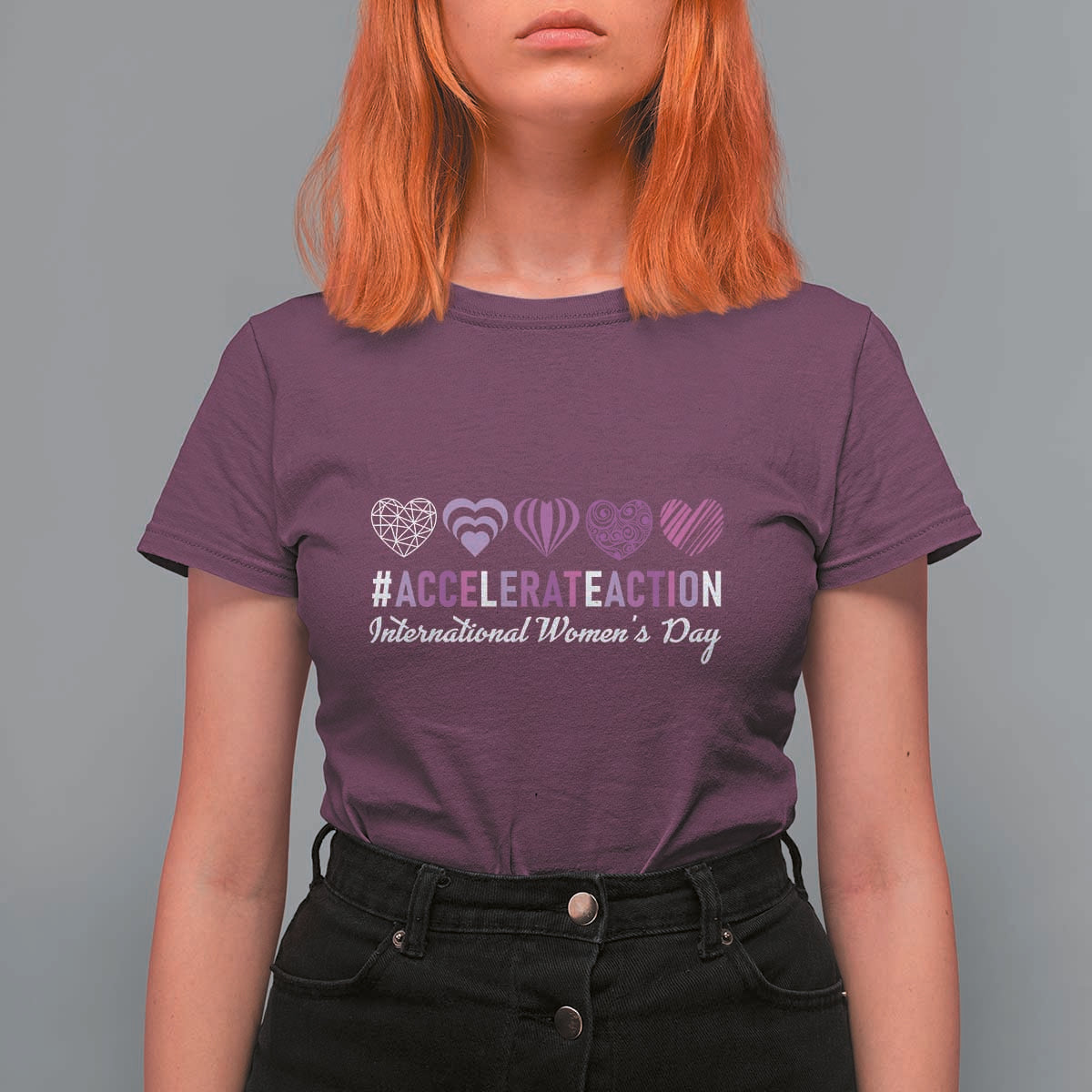 International Women's Day 2025 T Shirt For Women Accelerate Action IWD 8 March