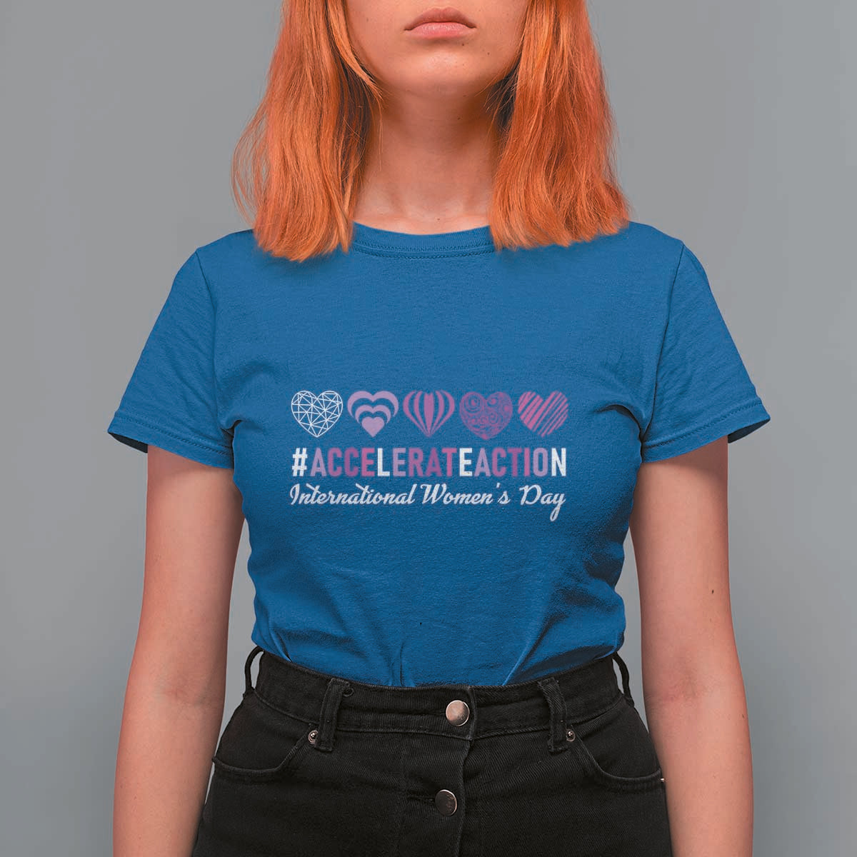 International Women's Day 2025 T Shirt For Women Accelerate Action IWD 8 March