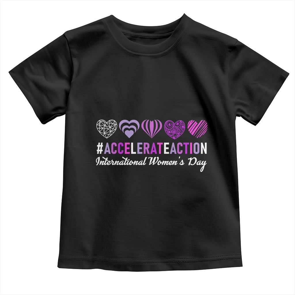 International Women's Day 2025 Toddler T Shirt Accelerate Action IWD 8 March