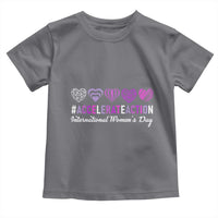 International Women's Day 2025 Toddler T Shirt Accelerate Action IWD 8 March