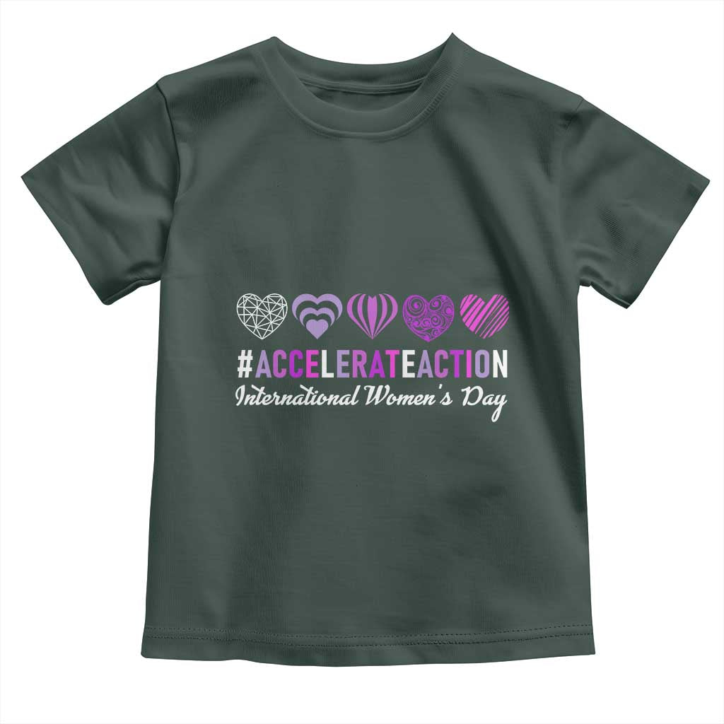 International Women's Day 2025 Toddler T Shirt Accelerate Action IWD 8 March