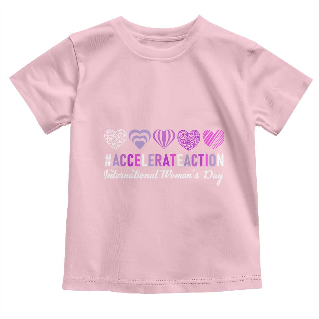 International Women's Day 2025 Toddler T Shirt Accelerate Action IWD 8 March