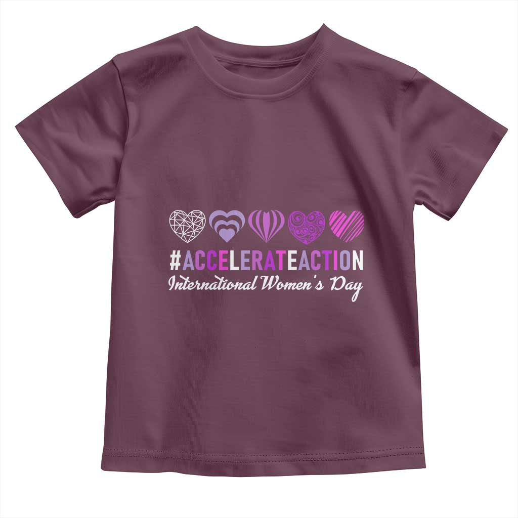 International Women's Day 2025 Toddler T Shirt Accelerate Action IWD 8 March