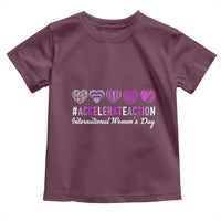 International Women's Day 2025 Toddler T Shirt Accelerate Action IWD 8 March