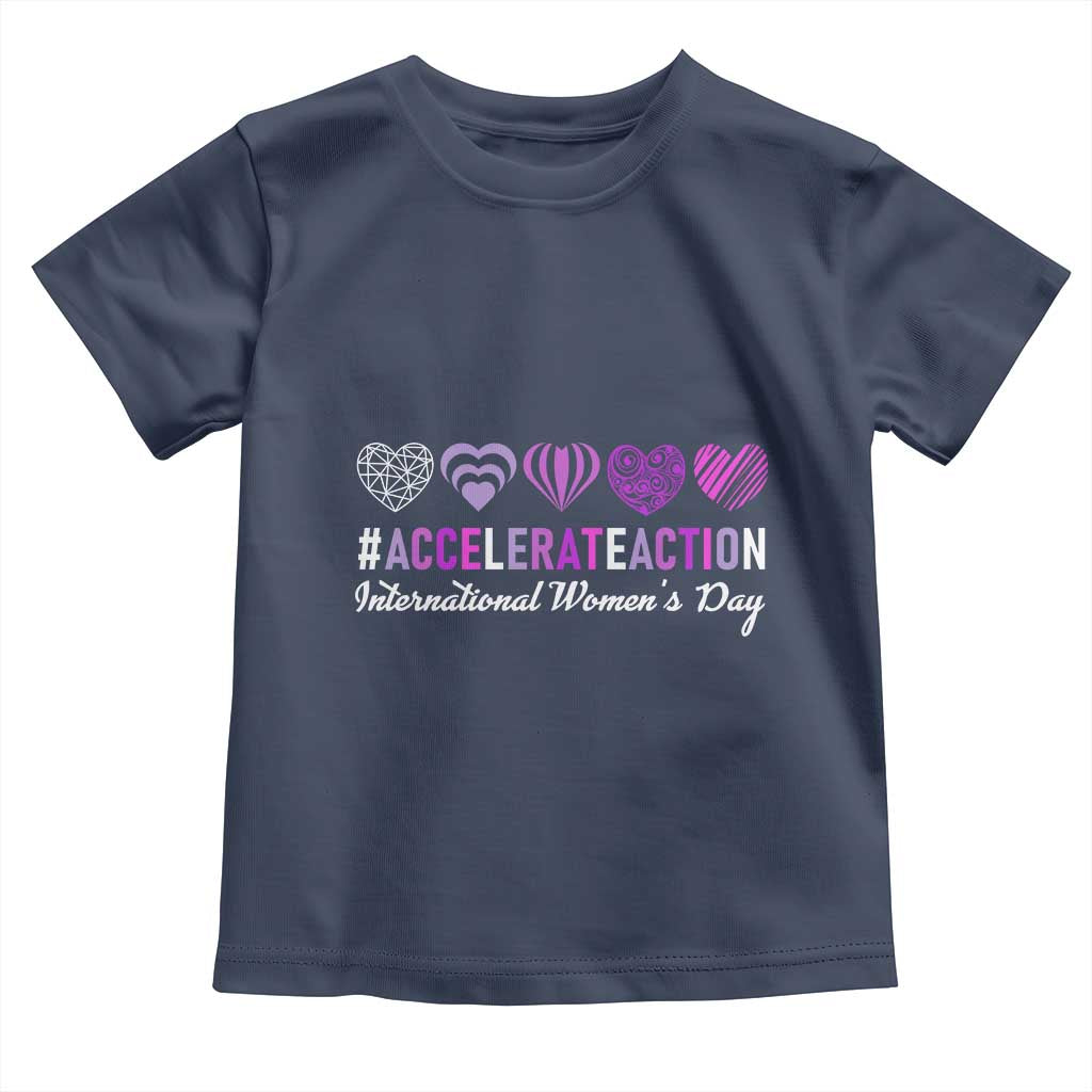International Women's Day 2025 Toddler T Shirt Accelerate Action IWD 8 March