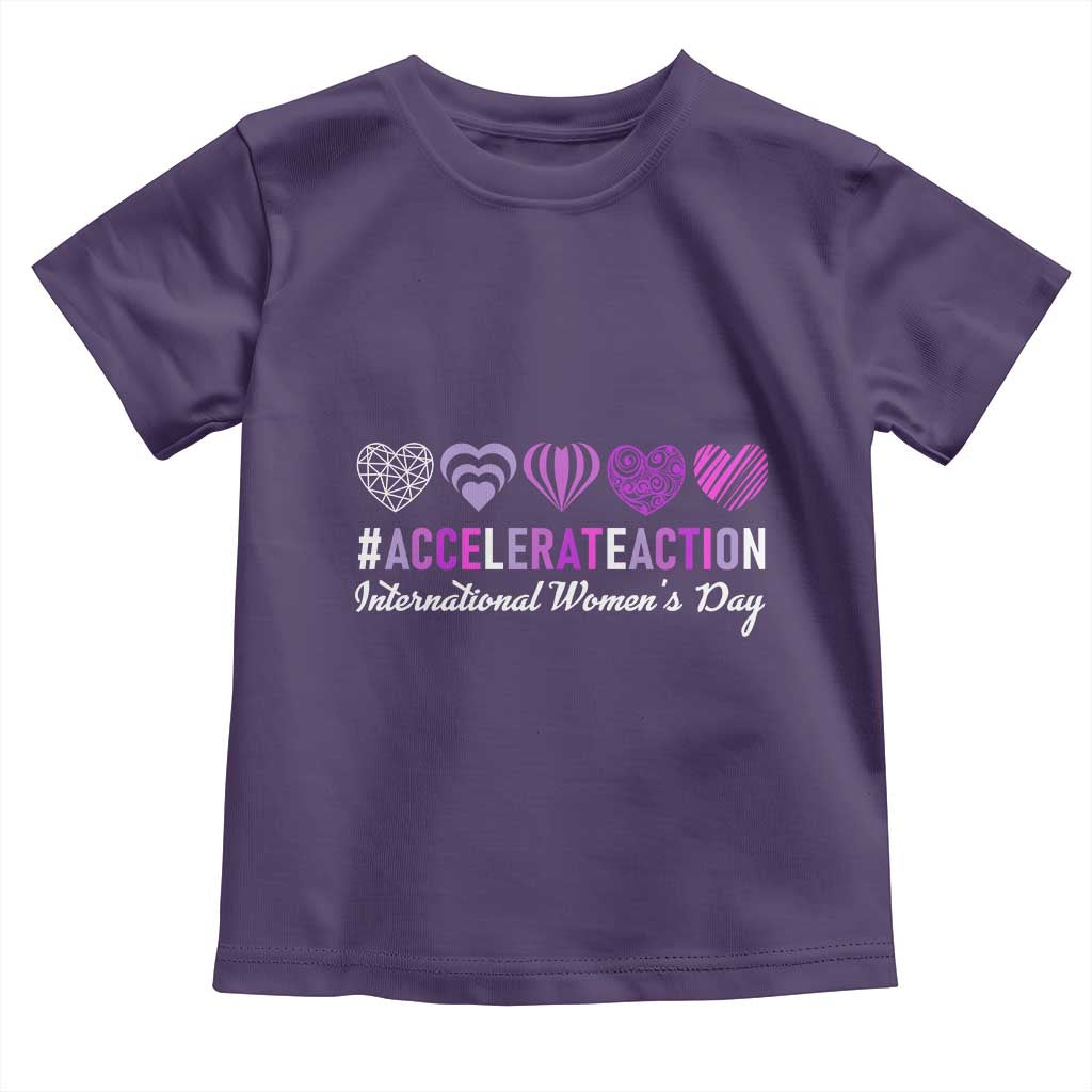 International Women's Day 2025 Toddler T Shirt Accelerate Action IWD 8 March