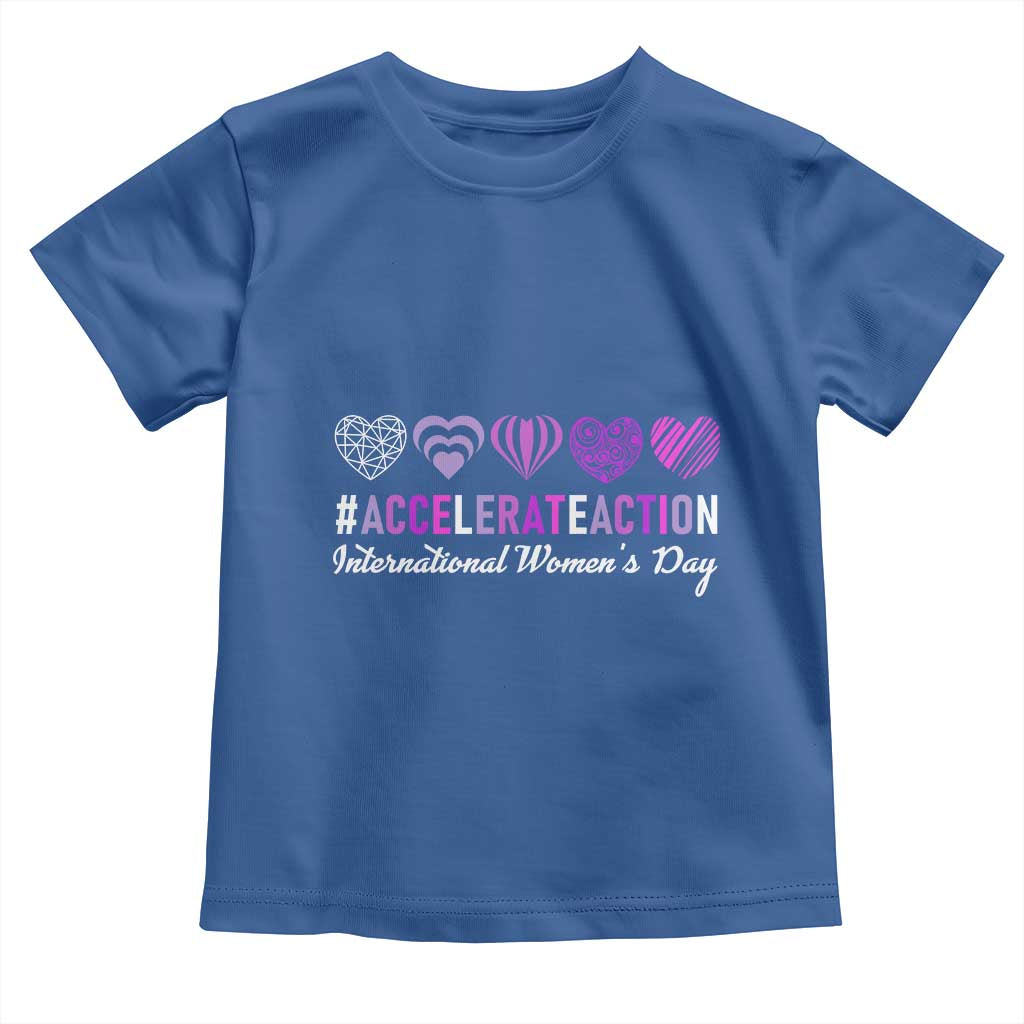 International Women's Day 2025 Toddler T Shirt Accelerate Action IWD 8 March