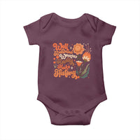 Well Behaved Women Rarely Make History Baby Onesie Vintage Boho Flower