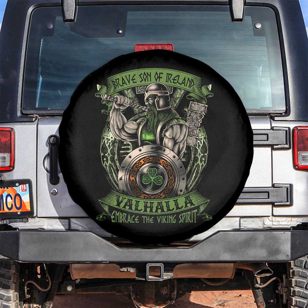 Irish Viking Spare Tire Cover Brave Son Of Ireland Valhalla Embrace The Viking Spirit