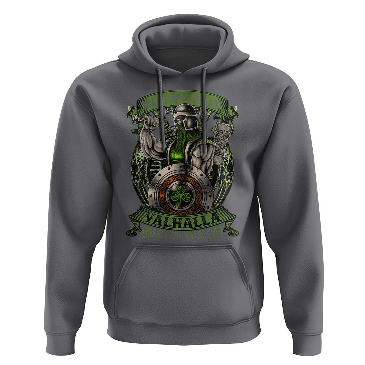 Irish Viking Hoodie Brave Son Of Ireland Valhalla Embrace The Viking Spirit