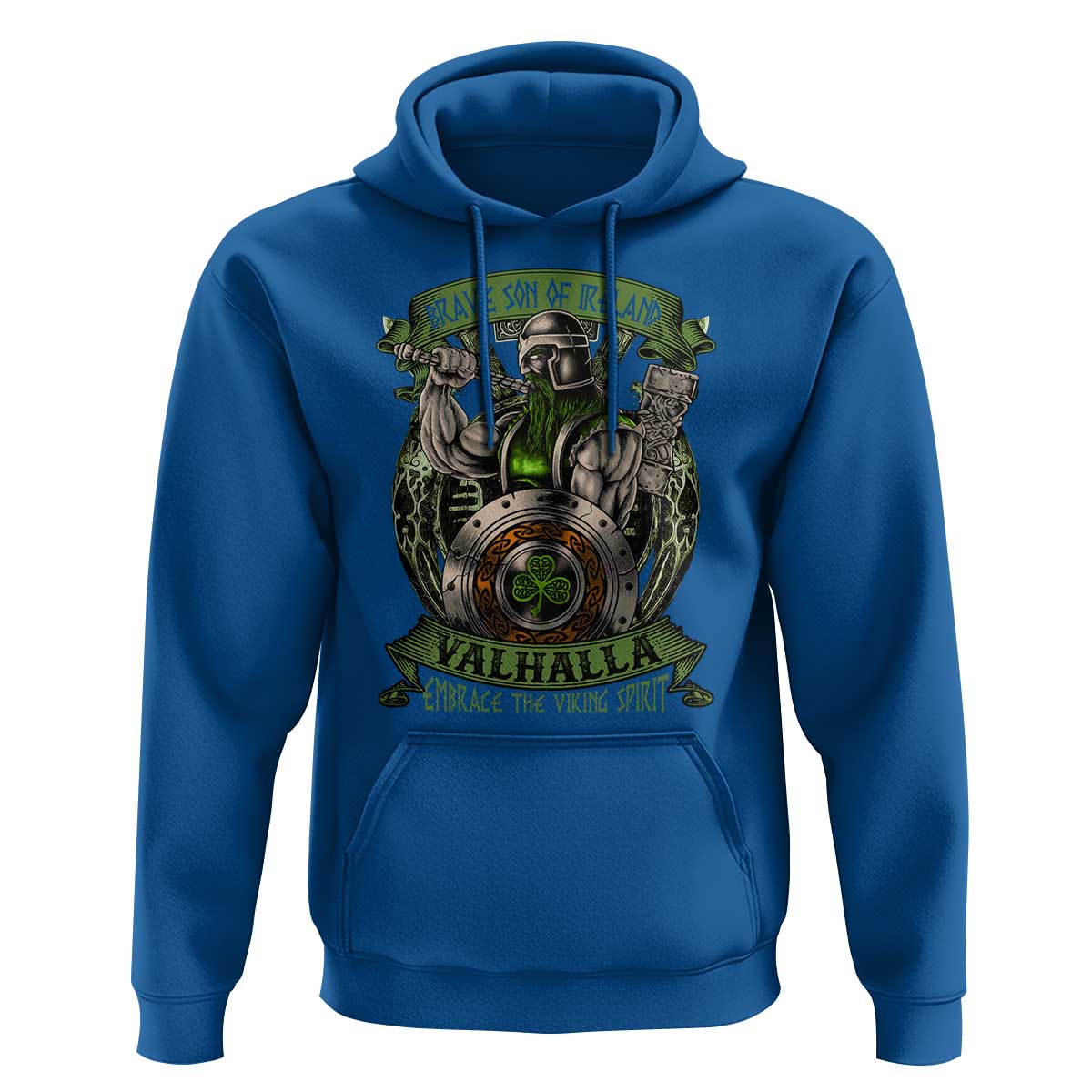 Irish Viking Hoodie Brave Son Of Ireland Valhalla Embrace The Viking Spirit