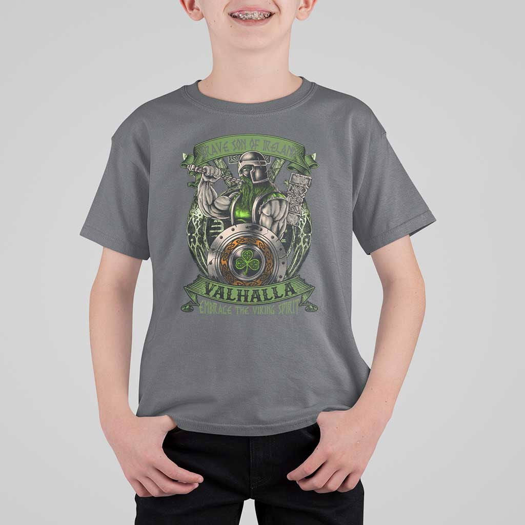 Irish Viking T Shirt For Kid Brave Son Of Ireland Valhalla Embrace The Viking Spirit