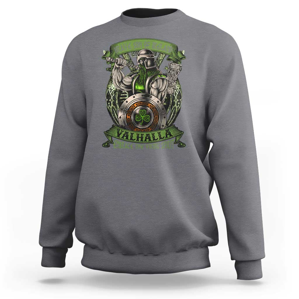 Irish Viking Sweatshirt Brave Son Of Ireland Valhalla Embrace The Viking Spirit
